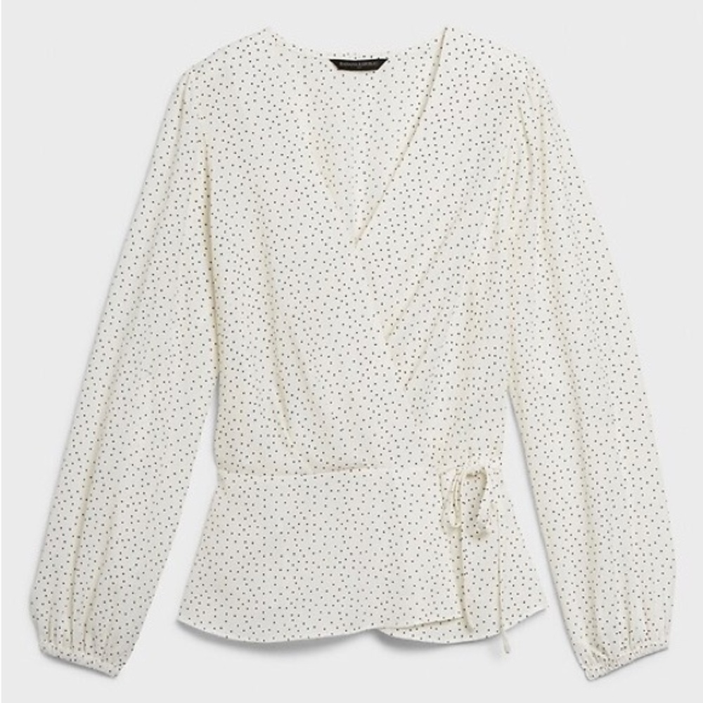 Banana Republic Factory Polka Dot Wrap Top |Size S|